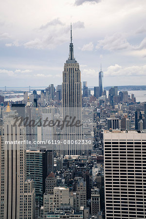 Empire State Building and Manhattan skyline, New York City, New York, United States of America, North America