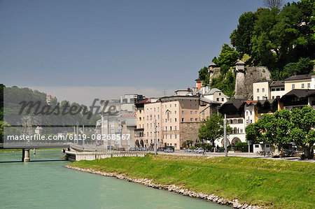 Salzach River and Old Town, Salzburg, Austria, Europe