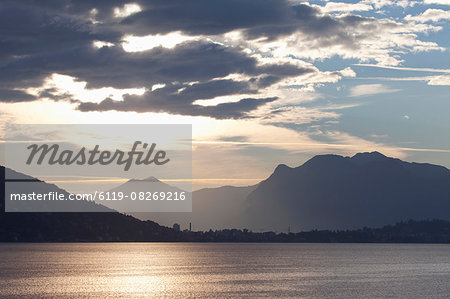 Sunrise, Stresa, Lake Maggiore, Italian Lakes, Piedmont, Italy, Europe