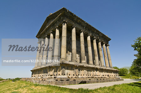 The Hellenic temple of Garni, Armenia, Caucasus, Central Asia, Asia