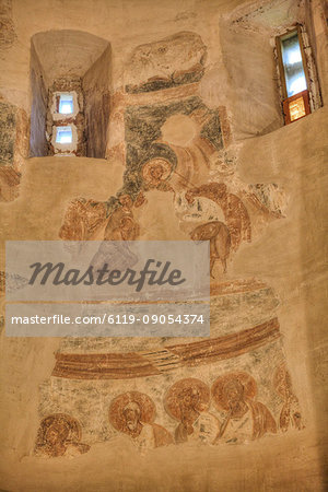 Frescoes, Church of St. Theodore Stratilates, dating from 1360, UNESCO World Heritage Site, Veliky Novgorod, Novgorod Oblast, Russia, Europe