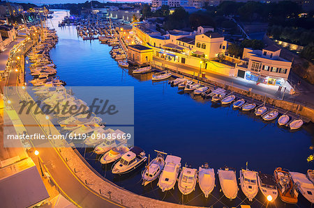 Historic old harbor, Ciutadella, Menorca, Balearic Islands, Spain, Mediterranean, Europe