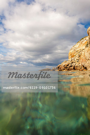 Turquoise sea, Sant'Andrea Beach, Marciana, Elba Island, Livorno Province, Tuscany, Italy, Europe