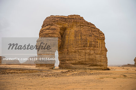 Giant arch in the Elephant rock, Al Ula, Saudi Arabia, Middle East