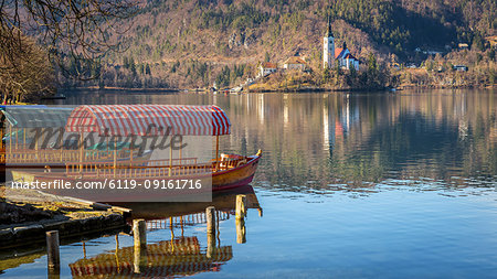 Lake Bled boats, Slovenia, Europe