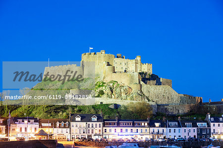 Mont Orgueil Castle (Gorey Castle), Gorey, Jersey, Channel Islands, United Kingdom, Europe