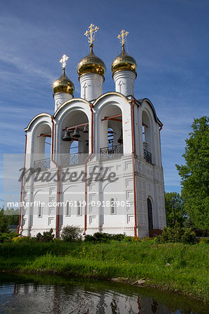 Bell Tower, Nikolsky Women's Monastery (Convent), Pereslavl-Zalessky, Golden Ring, Yaroslavl Oblast, Russia, Europe