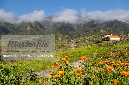 View of scenery between Sao Vicente and Funchal, Madeira, Portugal, Atlantic, Europe View of scenery between Sao Vicente and Funchal, Madeira, Portugal, Atlantic, Europe