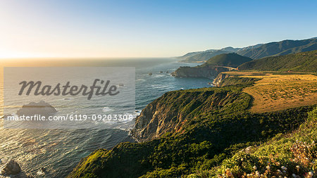The Pacific coast in Pfeiffer Big Sur State Park between Los Angeles and San Francisco, California, United States of America, North America