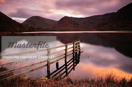 Brothers Water at sunset, Dovedale, Lake District National Park, UNESCO World Heritage Site, Cumbria, England, United Kingdom, Europe