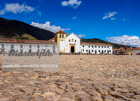 Our Lady of the Rosary Church, Plaza Mayor, Villa de Leyva, Boyaca Department, Colombia, South America