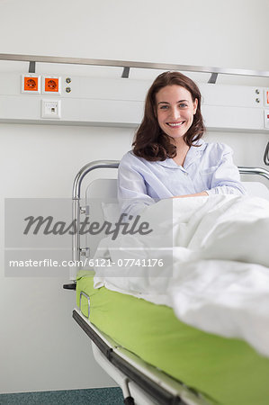 Patient in hospital lying in bed