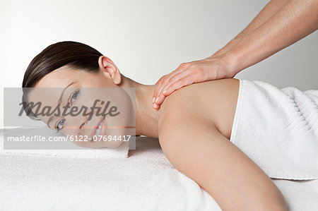 Woman having a massage