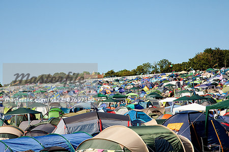 Tents at summer music festival
