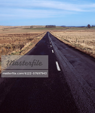 Rural road, Scottish borders, UK