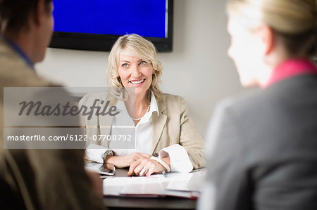 Business people talking in office