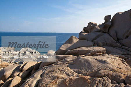 Rock formations on coastline