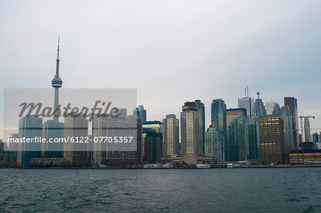 Toronto city skyline on water