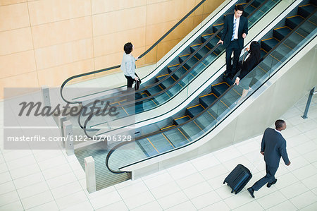 Business people in lobby area