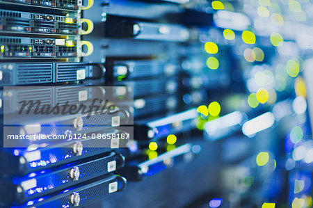 Illuminated server room panel Illuminated server room panel