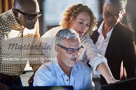 Business people working at computer