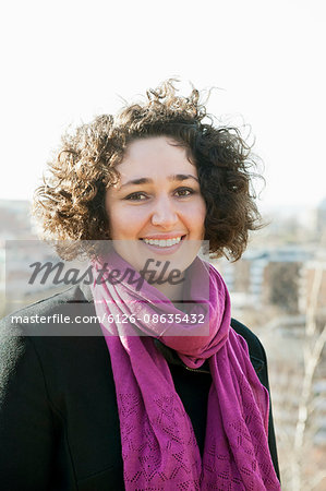 Sweden, Vastra Gotaland, Gothenburg, Portrait of smiling woman