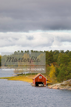 Boat shed on St Anna Archipelago, Sweden