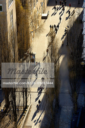 People walking on street in Stockholm, Sweden