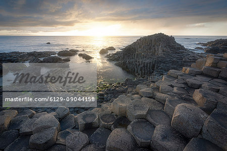 Giant's Causeway, County Antrim, Ulster region, northern Ireland, United Kingdom. Iconic basalt columns.