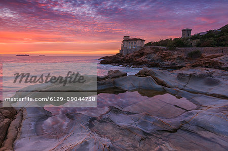 Europe, Italy, Boccale castle at Sunset, province of Livorno, Tuscany. Europe, Italy, Boccale castle at Sunset, province of Livorno, Tuscany.