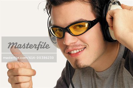Man listening to music