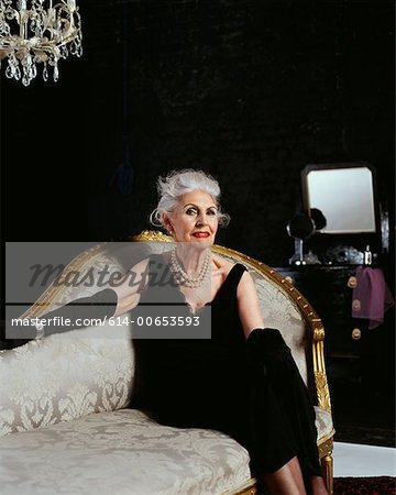 Portrait of a glamorous senior woman