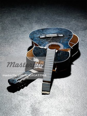 Smashed guitar