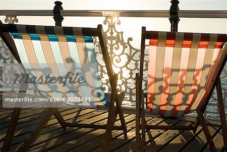 Deckchairs by the sea