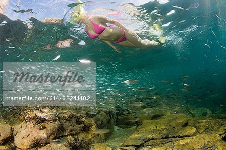 Woman snorkelling
