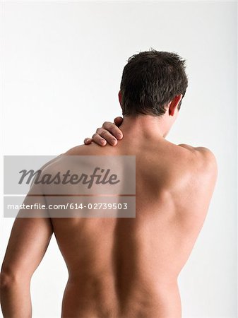 Rear view of nude man