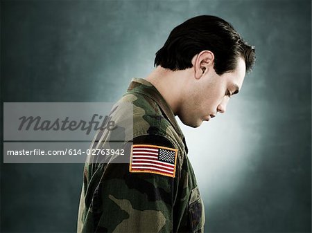 Profile of a soldier