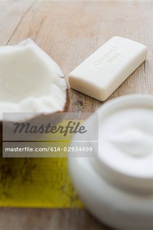 Coconut soap and cream