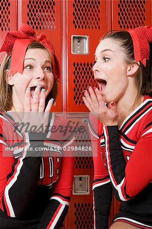 Excited cheerleaders