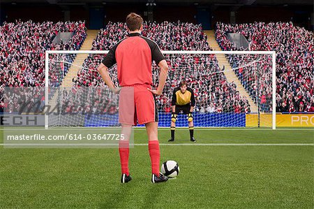 Goalkeeper anticipating free kick