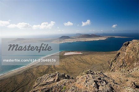 View from Mirador del Rio towards Graciosa, Lanzarote