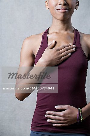 Woman chest exercise Stock Photos, Royalty Free Woman chest