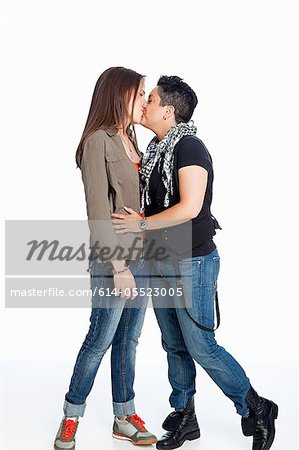 Lesbian Couple Kissing