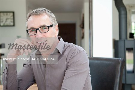 Businessman wearing glasses, portrait