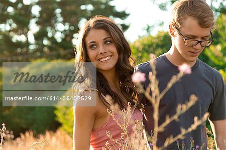 Couple in field