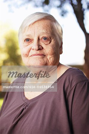 Close up of older woman's face