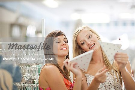 Women shopping together in store