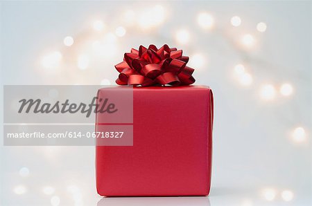 Christmas gift on counter Christmas gift on counter