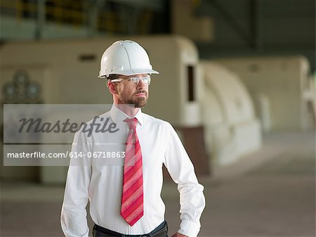 Businessman standing on site