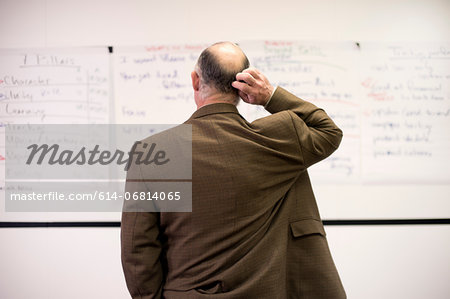 Mature man confused by presentation Mature man confused by presentation